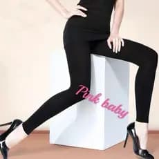 Meia Calça Fio 80 Preta Adulto Feminino com Pés sem pés Grossa Térmica Flanelada Frio Moda Prese/ DISPONÍVEL SOMENTE NA COR PRETA