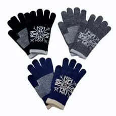 Luvas De Inverno Tricotadas De Lã Quentes Para Inverno Para Touch Screen / Luvas De Inverno(FLOCO DE NEVE)
