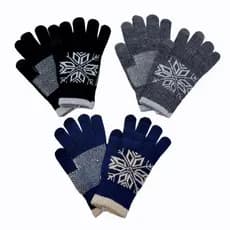 Luvas De Malha Masculina , Lã À Prova De Vento Quentes Frio(floco de neve)