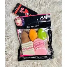 KIT ESPPONJA PRA MAQUIAGEM FASHION MAKE UP SPONGE / Makeup Base/Pó/Corretivo