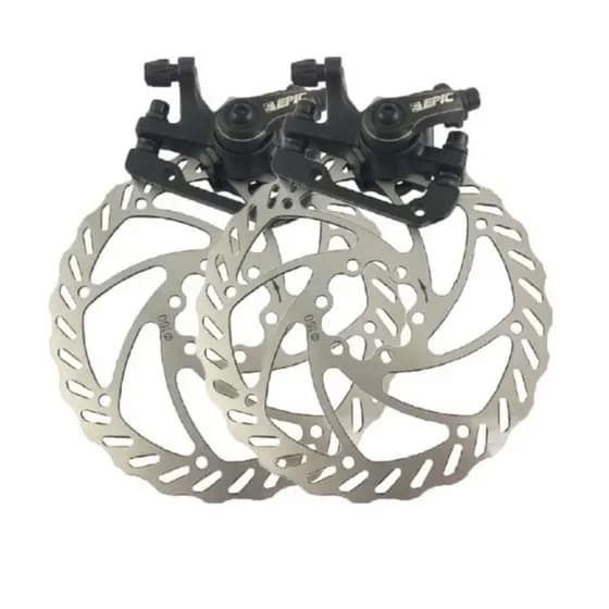 Freio A Disco Mecânico Epic Mtb Aro 26/29  C/ Rotor 160 mm 6 Furos Dianteiro/Traseiro
