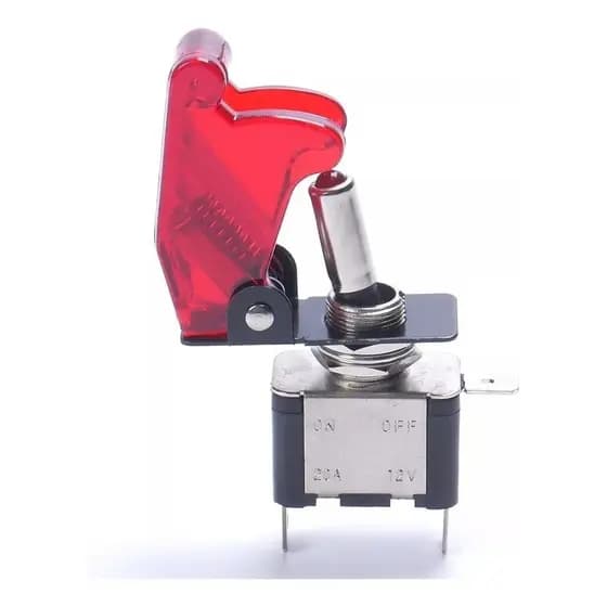 Chaves Interruptor Liga Desliga 12V tipo Estilo Avião Caça Botão Tic Tac tuning Painel Carro Moto Universal