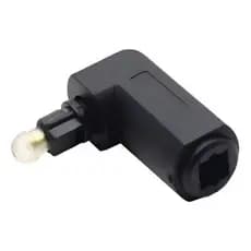 Adaptador Conector Óptico Toslink Áudio Digital 90 Graus Joelho L Cabo TV Soundbar Receiver PS5