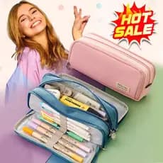 Estojo Box/Estojo Escolar/Estojo de lápis/Estojo com divisórias/Grande capacidade Com 3 Níveis E Zíper 40 canetas