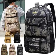 Mochila  Camping Camuflada Impermeável Reforçada e confortável e Espaçosa Para Trilha Acampamento Viagem Resistent