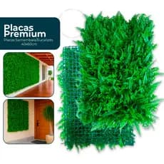 9 Placas de Samambaia/Eucalipto 60x40cm Muro Ingles Premium