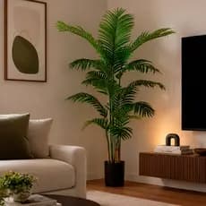 Planta Coqueiro de Palmeira C/ 33 Folhas Artificial Grande Qualidade Premium Moderna