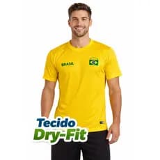 Camiseta Do Brasil Dry Fit Copa Do Mundo Masculino Feminino  – Conforto Máximo + Secagem Rápida
