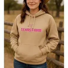 Moletom Canguru Feminino Adulto Infantil Menina Texas Farm Rodeio Country Blusa De Frio Moda Inverno Agasalho Casaco