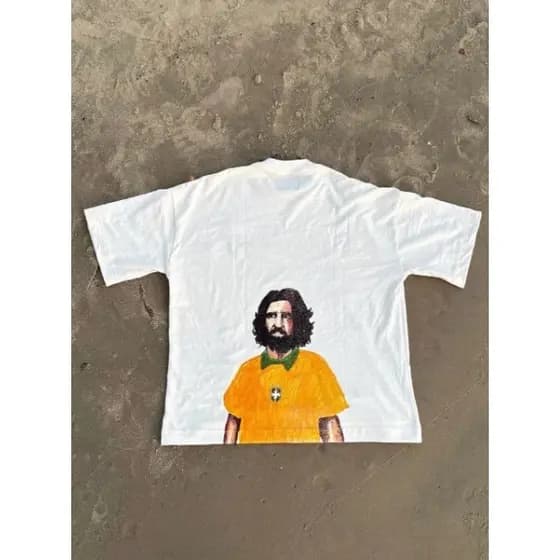 CAMISETA OVERSIZED CAMISA GOD LOVES BRAZIL OFF WHITE BRASIL AMEM JESUS GOSPEL FÉ LARGA CONFORTÁVEL GRANDE  STREETWEAR