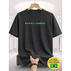 Camiseta Brasil Unissex Bandeira Seleção Brasileira Copa do Mundo Masculina Feminina
