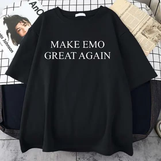 Camiseta Make Emo Great Again Aesthetic Unissex