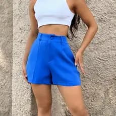 short feminino cintura alta ol021