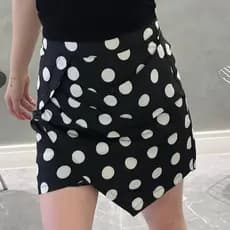 saia feminino com bolinhas 595