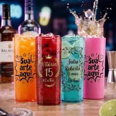 Copo Long Drink Personalizado • Escolha O Tema Festa, Casamento, Formatura, Brindes e Lembrancinhas