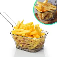 Kit C/3 Cesto Porção Fritura Batata Nugguets Tamanho Médio