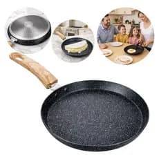 Tapioqueira Indução Frigideira Cerâmica Omelete 24cm Preta