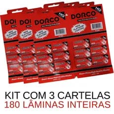 Kit Com 3 Cartelas Lâmina Dorco St300 Platinum 180 Lâminas