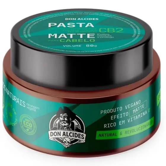 Pomada Matte Don Alcides CB2 80g Controle e Estilo Fixação Natural