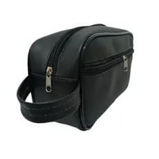 Necessaire bolsa organizadora  em couro sintético espaçosa ideal para viagem