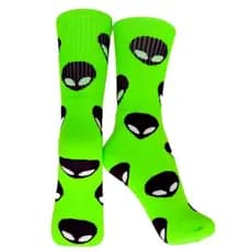 Meia Cano Alto ET  Alien Algodão Casual Academia Skate