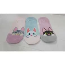 Kit 12 Pares Meia Sapatilha Invisivel Feminina Estampada Variadas Colorido Conforto Top
