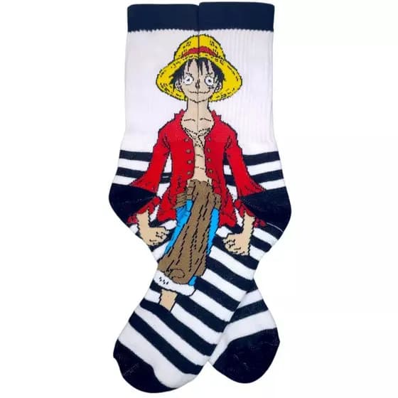Meias Divertidas Cano Longo ONE PIECE em Algodão