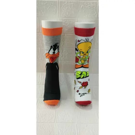 Kit 2 Pares de Meias Divertidas - Personagens Clássicos Looney Tunnes