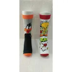 Kit 2 Pares de Meias Divertidas - Personagens Clássicos Looney Tunnes