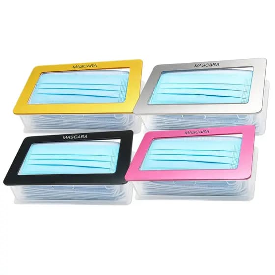 Porta Mascara Descartavel Suporte Organizador Mesa Acrílico
