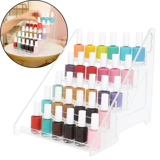 Expositor Display Mini Suporte Organizador Manicure Vitrine Porta Esmalte  Exposição Nail Designer