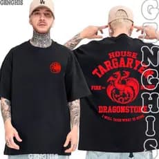 Camisa Game of Thrones Casa Targaryen Casa Dos Dragões Camiseta Unissex