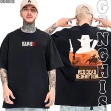 Camiseta Red Jogo Faroeste Dead Redemption RD2 Camisa Basica e Oversized Plus Size Unissex