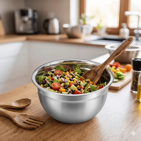 Tigela Inox Bowl Multiuso Profissional Bacia Cozinha Inox Reforçado Salada Bolo Massas