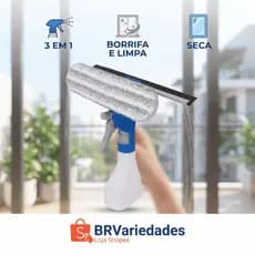 Mini Rodo e Esfregão de Microfibra com Pulverizador 3 em 1 Praticidade e Eficiência com Pulverizador Integrado