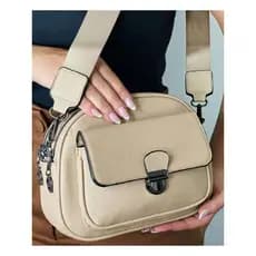 Bolsa Crossbody Pequena Das Mulheres com Alça de Ombro Ajustável 3 Zíper 10051