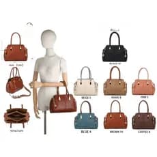 Bolsa Feminina Baú Média, Alça De Mão E Transversal 60082