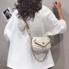 Nova bolsa feminina três em um com corrente, linha de bordado, bolsa mãe e filho, versátil, alça larga, bolsa de ombro