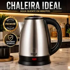 Chaleira Eletrica Ideal Potente Elite 1,8 Litro Inox Rapida Pratica Segura, Voltagem 110v ou 220v