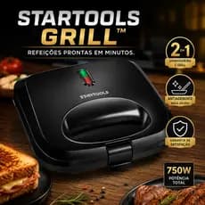 Sanduicheira Startools Grill Dupla 2 Em 1 127v ou 220v Prensa Antiadherente Cozinha Rapida Saudavel