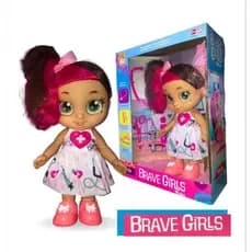 Boneca Brave Girls Médica  com Acessórios Brinquedo Educativo
