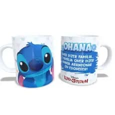 Caneca Stitch Porcelana  325ml | Caneca Lilo & Stitch Fofa Presente Criativo Disney Alta Qualidade