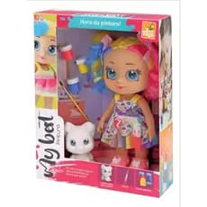 Boneca My Best Pintura  com Acessórios Brinquedo Criativo Educativo