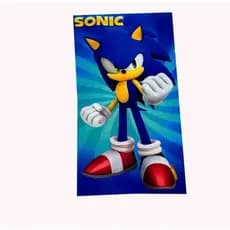 Toalha Infantil Banho Praia Algodão Grande Personagem Sonic