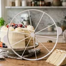 Marcador e Cortador de Bolo 10 Fatias Divisor de Bolo Uniforme Fatiador Prático Cozinha Confeitaria