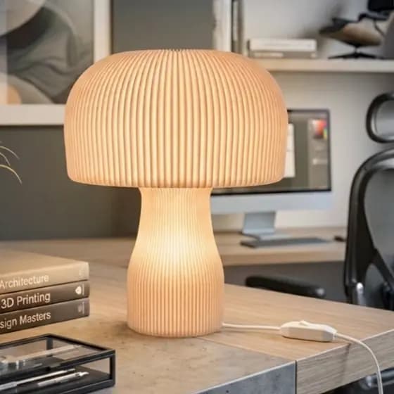 Abajur Cogumelo Designe Elegante Moderno Luminaria De Mesa Bivolt