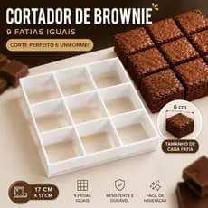 Cortador Marcador De Brownie Quadrado 9 Pedaços 6 x 6 Corte Fácil