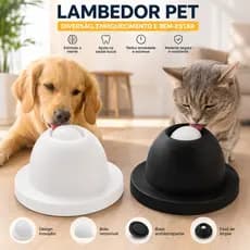 Lambedor Pet Com Bolinha Rotativa Antiestresse Para Cães e Gatos