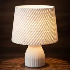 Abajur Luminaria Texturizado Cabeceira Mesa Quarto Escritorio Moderno