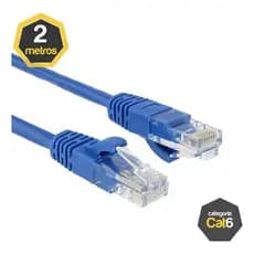 Cabo Ethernet CAT5e RJ45 2 Metros – Ideal para Internet